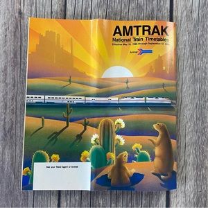 Vintage Amtrak National Train Timetables Booklet Brochure September 1988